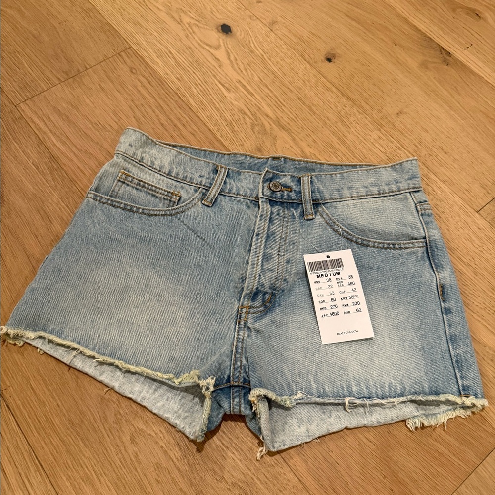 Brandy Melville Light Blue Frayed Hem Jean Shorts